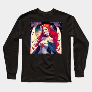 "Psychedelic Haunts: Unique and Colorful Halloween Horrors" Long Sleeve T-Shirt